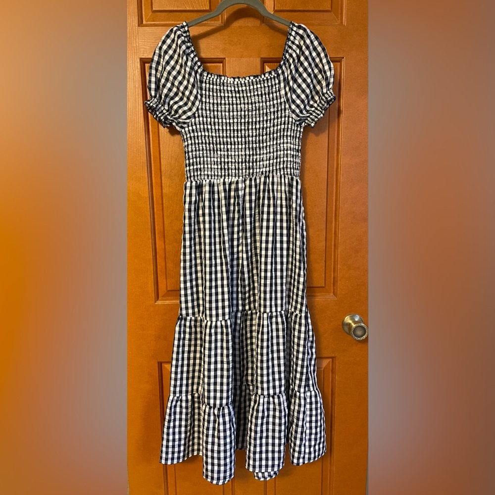 Smocked Gingham Cato Dress